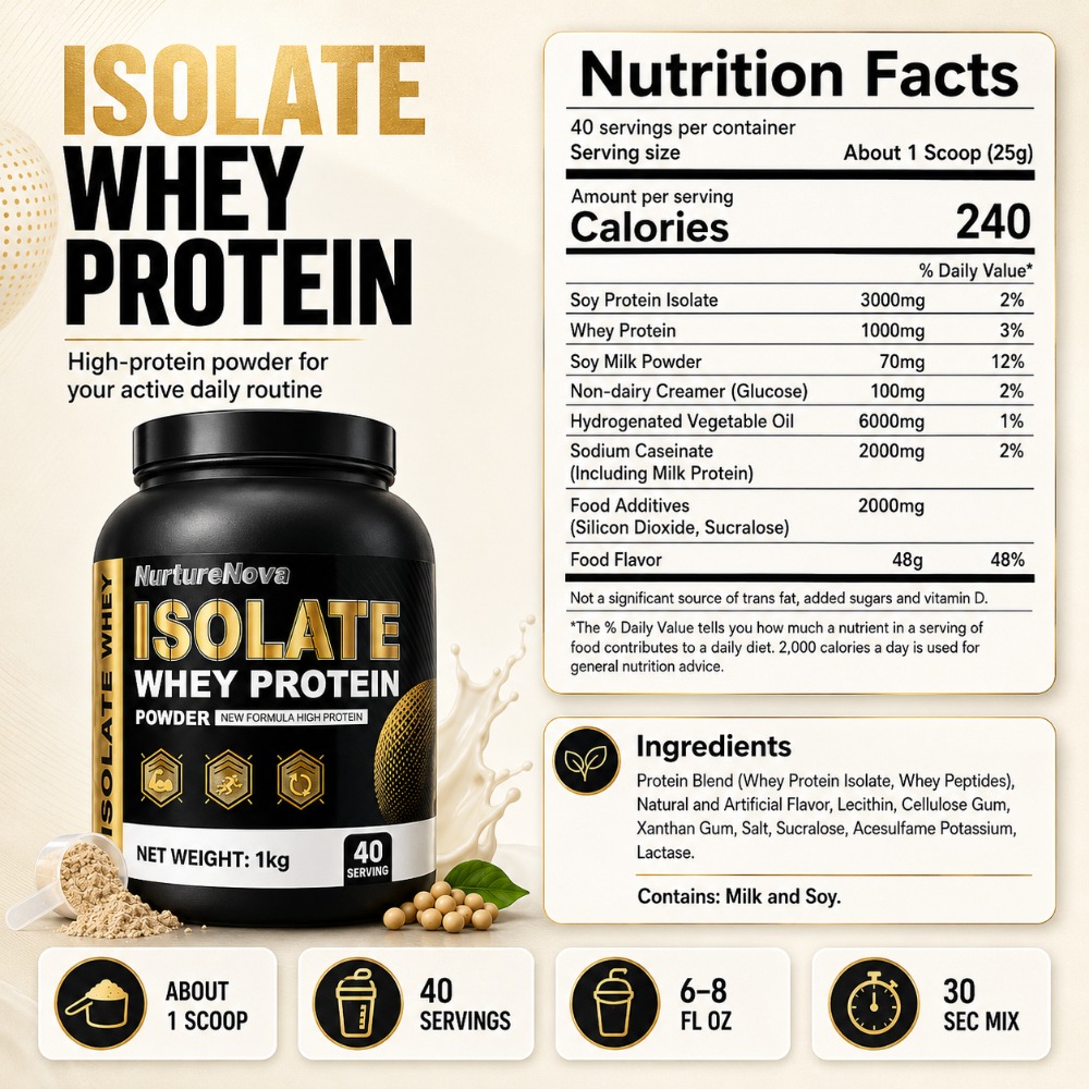 NurtureNova Isolaat Wei-eiwitp - Fitness Nutrition Whey Protein recensie en prijs