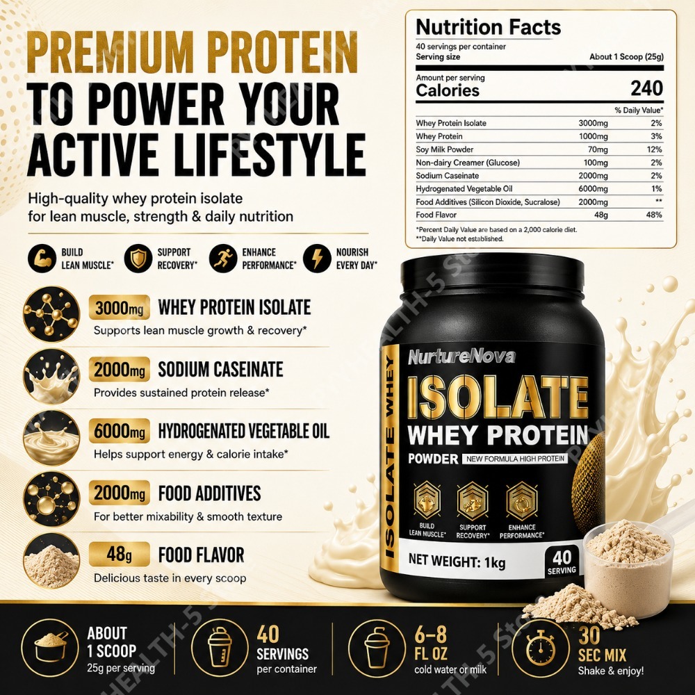 Isolatiewhey-eiwitpoeder 1kg H - Fitness Nutrition Whey Protein recensie en prijs